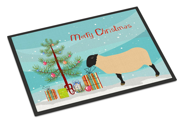 Suffolk Sheep Christmas Indoor or Outdoor Mat 24x36 BB9339JMAT by Caroline's Treasures