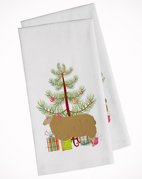 East Friesian Sheep Christmas White Kitchen Towel Set of 2 BB9344WTKT by Caroline's Treasures