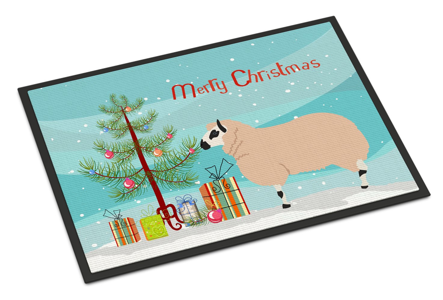 Kerry Hill Sheep Christmas Indoor or Outdoor Mat 24x36 BB9346JMAT