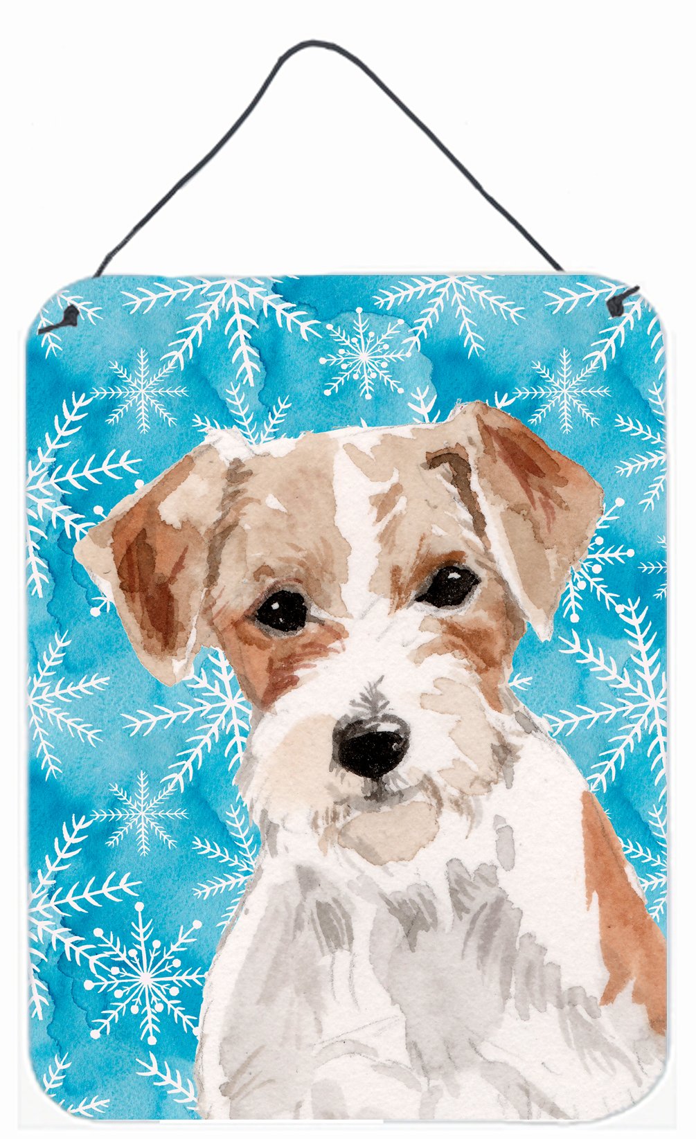 Wire Hair Jack Russell Winter Wall or Door Hanging Prints BB9438DS1216