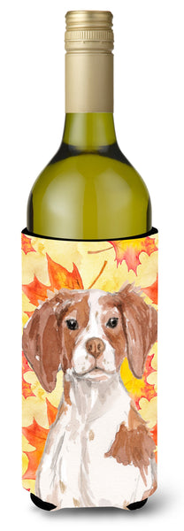 Brittany Spaniel Fall Wine Bottle Beverge Insulator Hugger BB9504LITERK by Caroline's Treasures