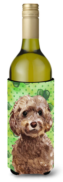 Brown Cockapoo St. Patrick's Wine Bottle Beverge Insulator Hugger BB9549LITERK by Caroline's Treasures