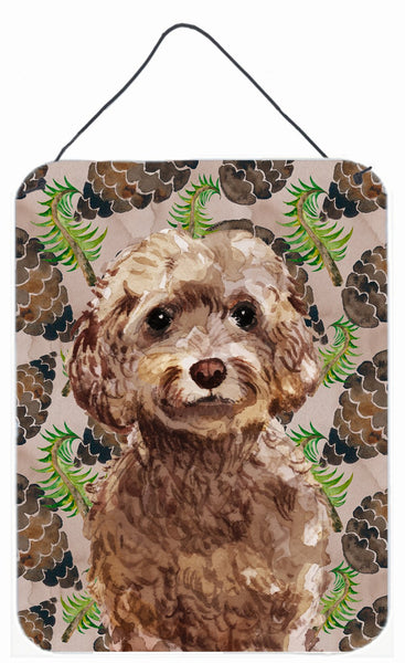 Brown Cockapoo Pine Cones Wall or Door Hanging Prints BB9584DS1216 by Caroline's Treasures