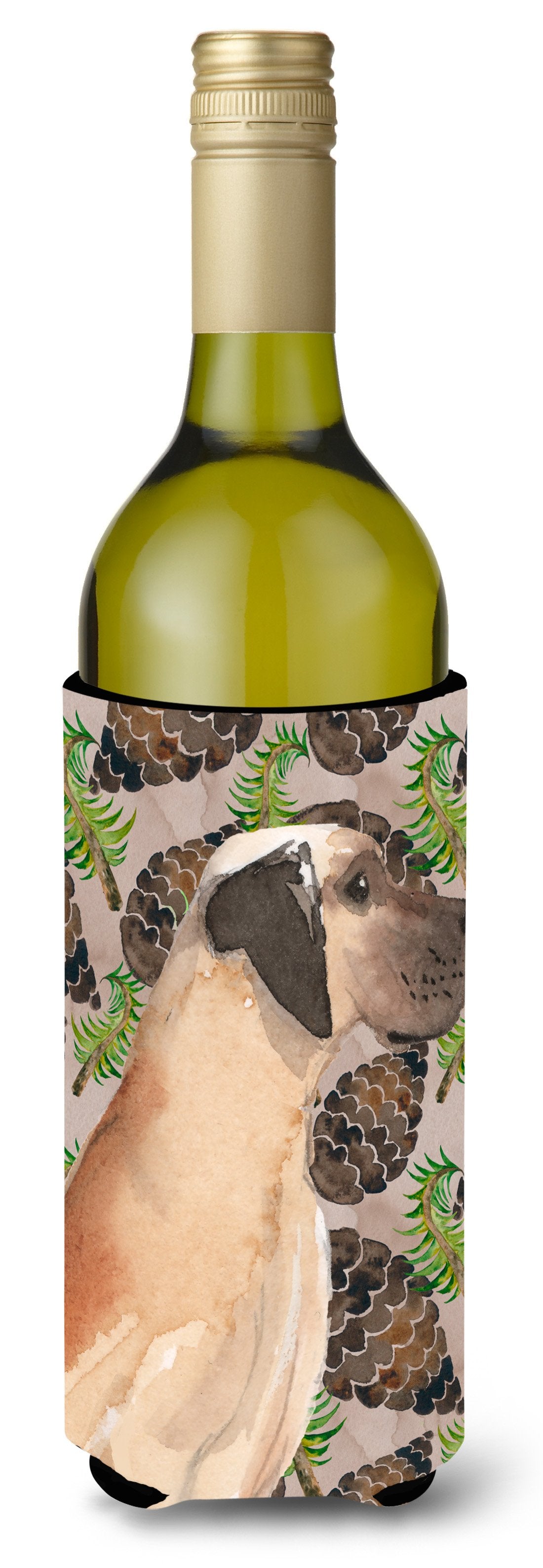 Fawn Natural Great Dane Pine Cones Wine Bottle Beverge ...
