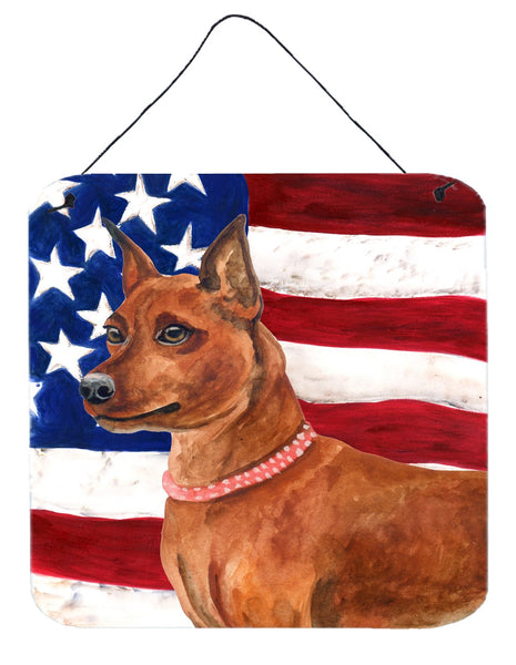 Miniature Pinscher Patriotic Wall or Door Hanging Prints BB9656DS66 by Caroline's Treasures