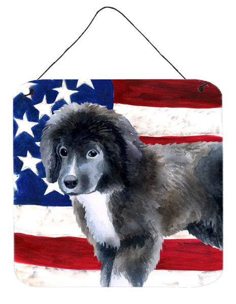 Newfoundland Puppy Patriotic Wall or Door Hanging Prints BB9699DS66 by Caroline's Treasures