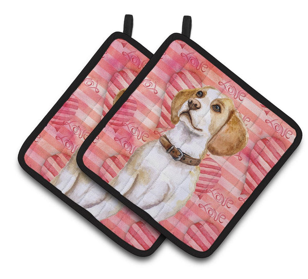 Beagle Love Pair of Pot Holders BB9773PTHD by Caroline's Treasures