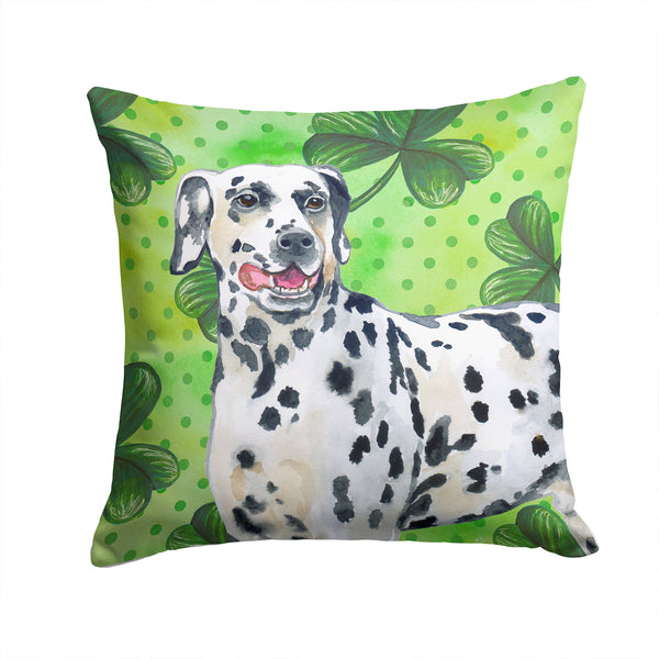 Dalmatian St Patrick's Fabric Decorative Pillow BB9827PW1414 - the-store.com