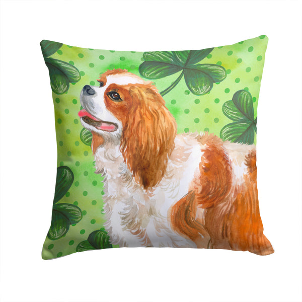 Cavalier Spaniel St Patrick's Fabric Decorative Pillow BB9837PW1414 - the-store.com