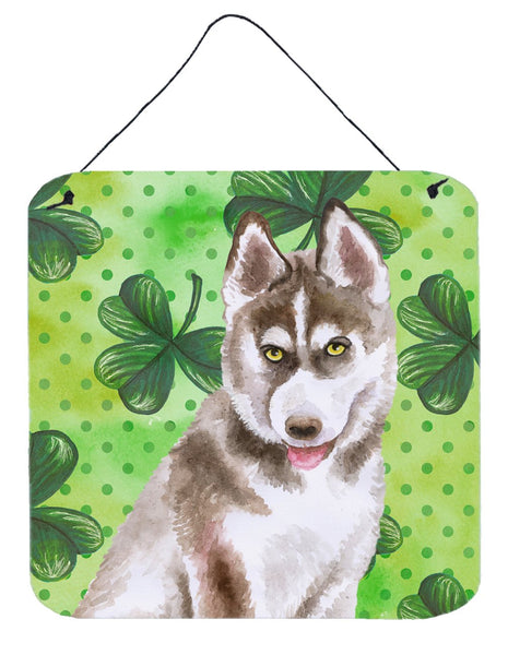 Siberian Husky Grey St Patrick's Wall or Door Hanging Prints by Caroline's Treasures