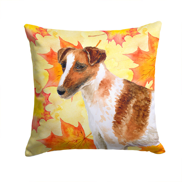 Smooth Fox Terrier Fall Fabric Decorative Pillow BB9908PW1414 - the-store.com