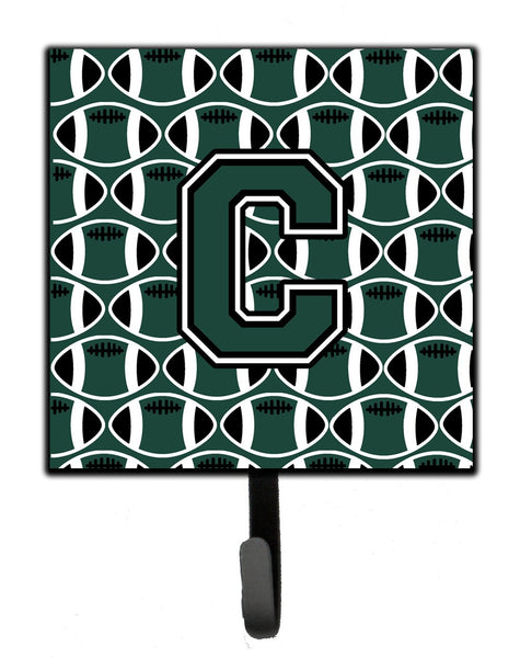 Letter C Football Green and White Leash or Key Holder CJ1071-CSH4 by Caroline's Treasures