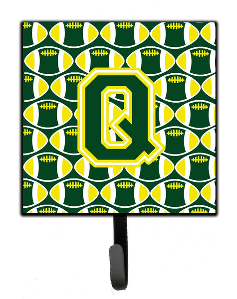 Letter Q Football Green and Yellow Leash or Key Holder CJ1075-QSH4 by Caroline's Treasures