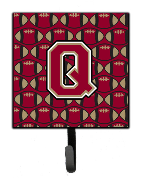 Letter Q Football Garnet and Gold Leash or Key Holder CJ1078-QSH4 by Caroline's Treasures