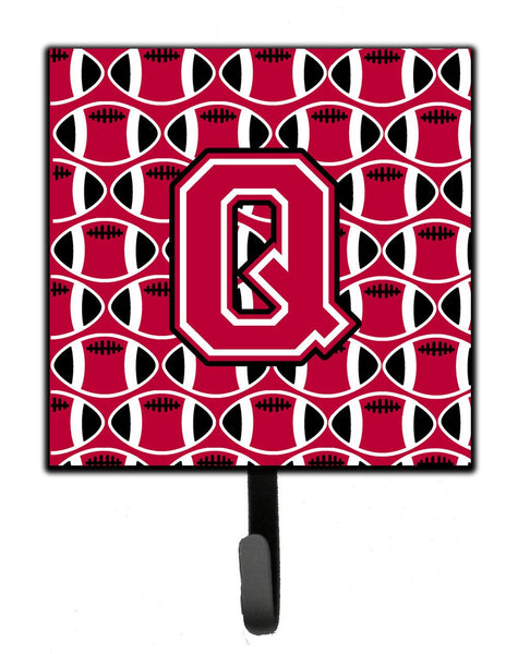 Letter Q Football Crimson and White Leash or Key Holder CJ1079-QSH4 by Caroline's Treasures