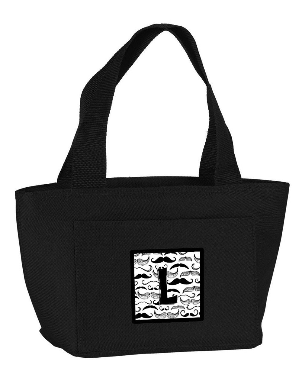 Letter L Moustache Initial Lunch Bag CJ2009-LBK-8808