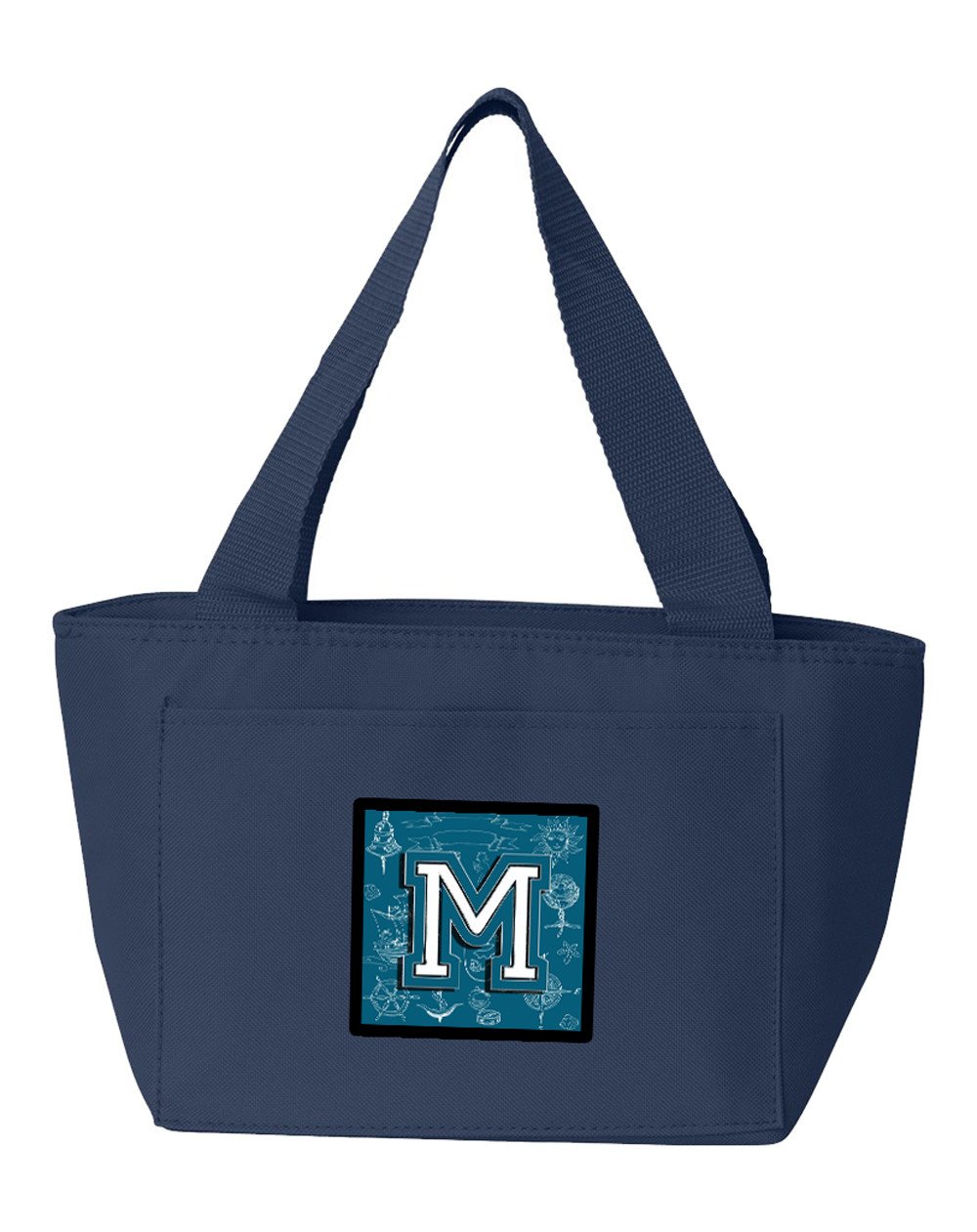 Letter M Sea Doodles Initial Alphabet Lunch Bag CJ2014-MNA-8808