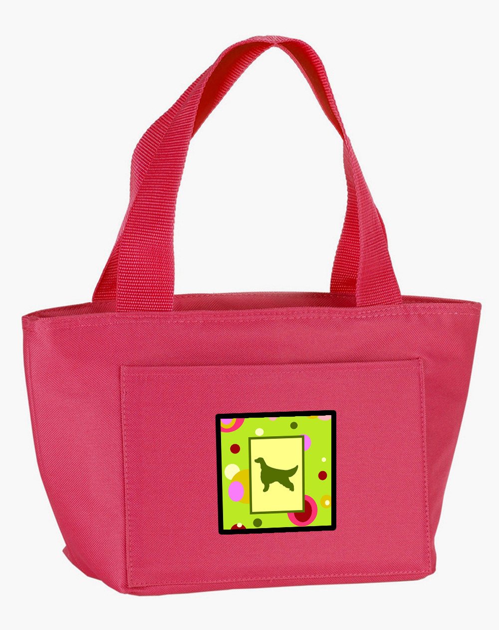 Lime Green Dots Irish Setter  Lunch Bag CK1038PK-8808