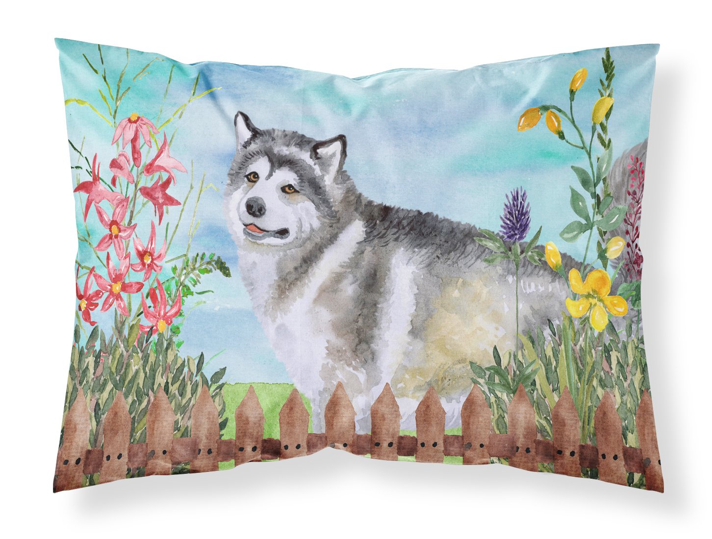 Alaskan Malamute Spring Fabric Standard Pillowcase CK1200PILLOWCASE