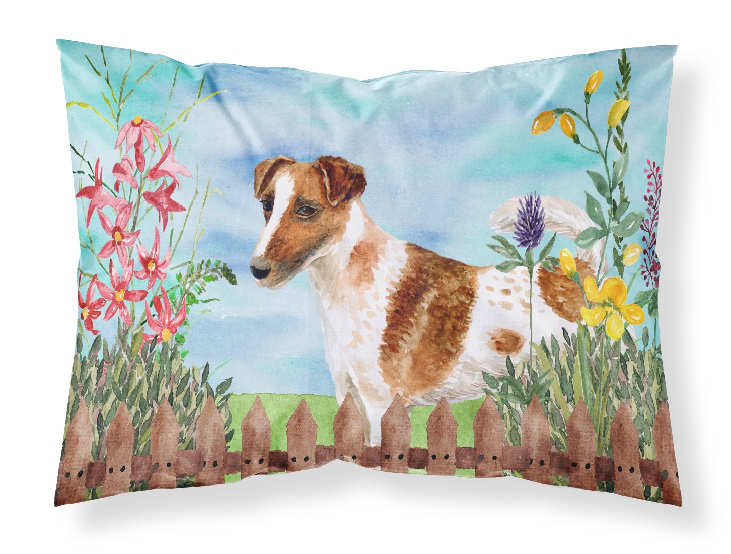 Smooth Fox Terrier Spring Fabric Standard Pillowcase CK1209PILLOWCASE