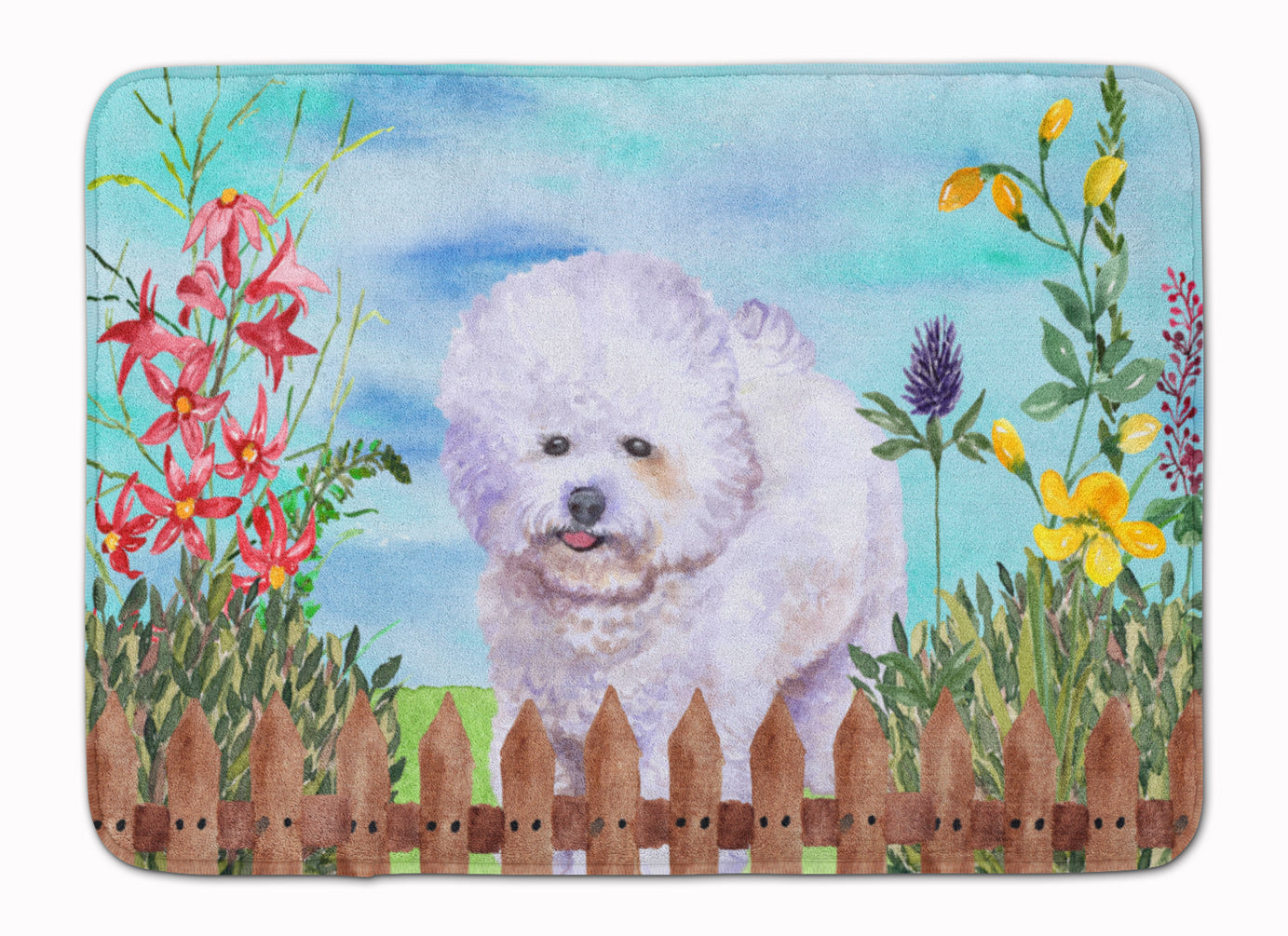 Bichon Frise Spring Machine Washable Memory Foam Mat CK1210RUG