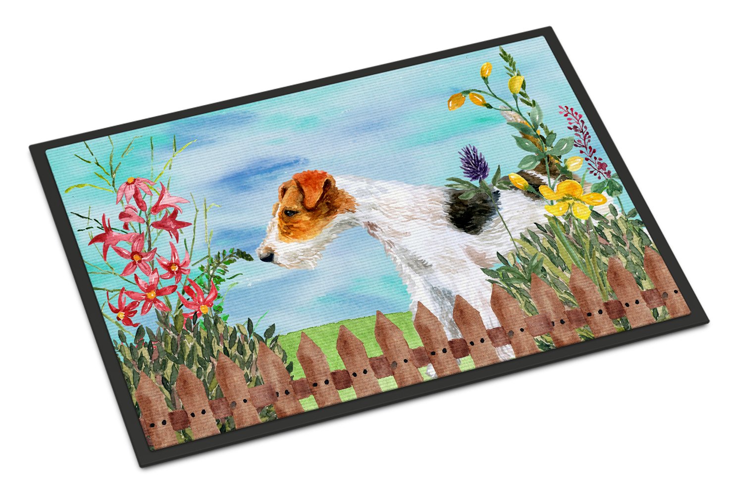 Fox Terrier Spring Indoor or Outdoor Mat 24x36 CK1212JMAT