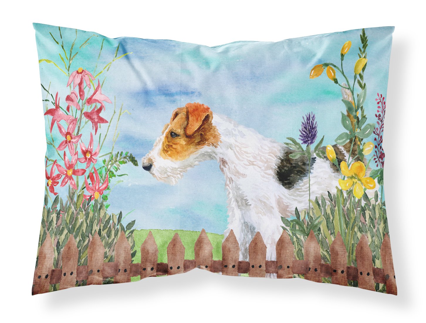 Fox Terrier Spring Fabric Standard Pillowcase CK1212PILLOWCASE