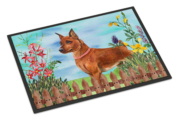 Miniature Pinscher Spring Indoor or Outdoor Mat 18x27 CK1218MAT - the-store.com