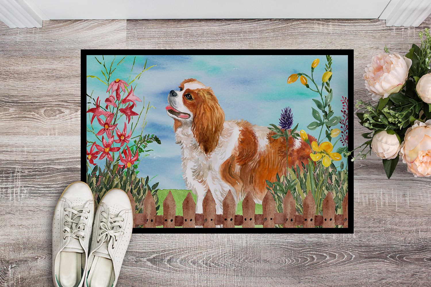 Cavalier Spaniel Spring Indoor or Outdoor Mat 18x27 CK1225MAT