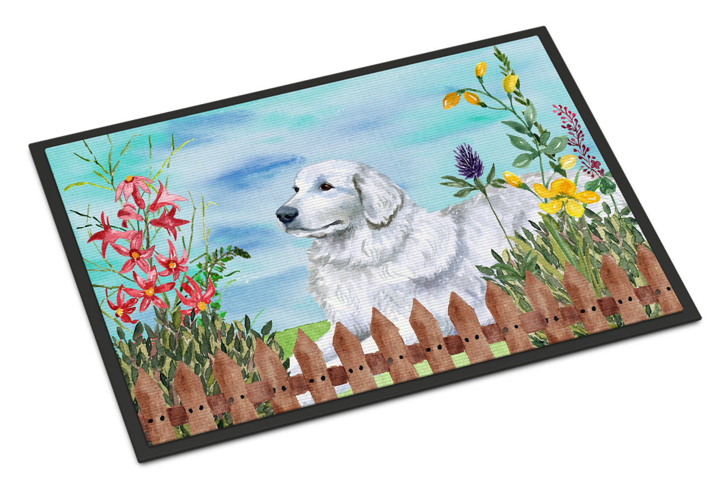 Maremma Sheepdog Spring Indoor or Outdoor Mat 18x27 CK1237MAT