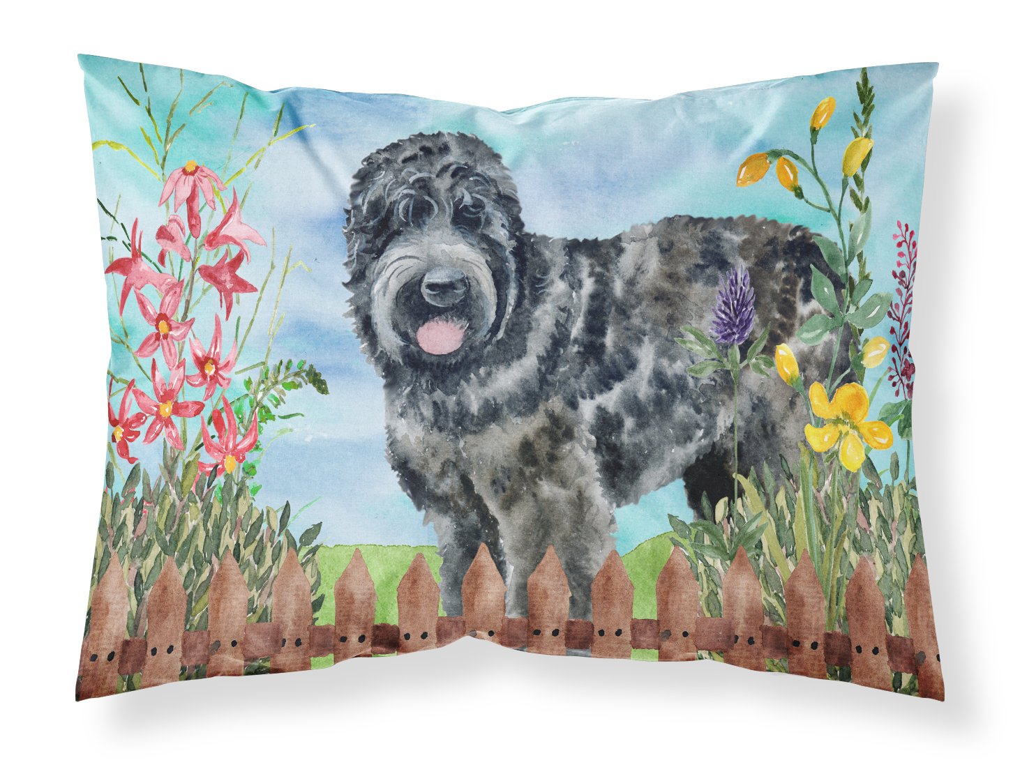 Black Russian Terrier Spring Fabric Standard Pillowcase CK1239PILLOWCASE