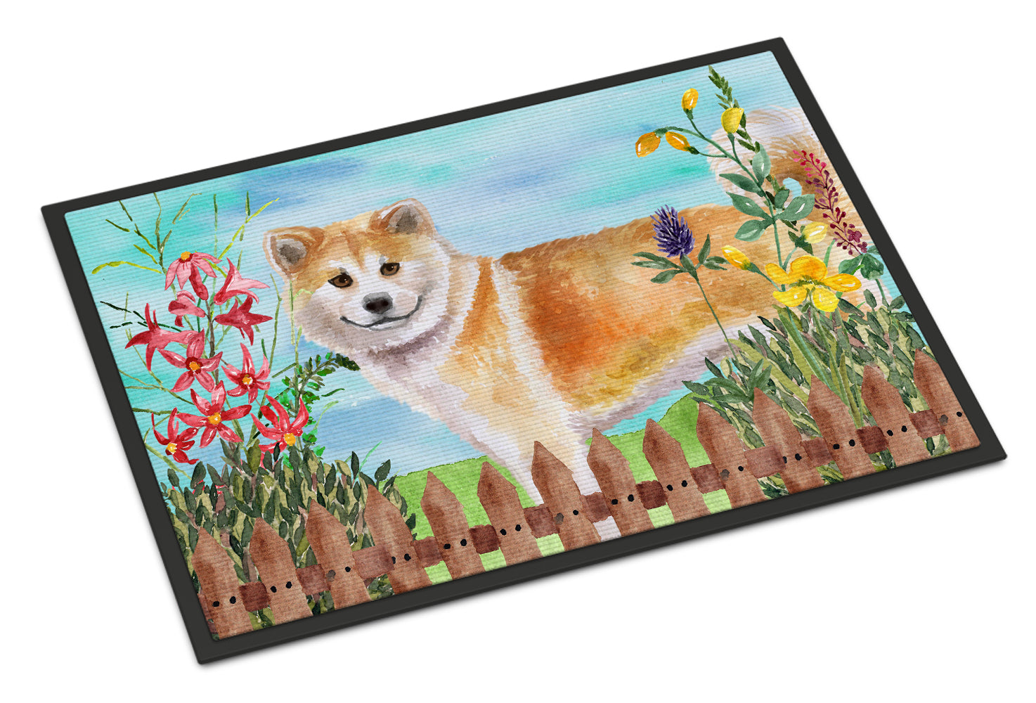 Shiba Inu Spring Indoor or Outdoor Mat 18x27 CK1240MAT