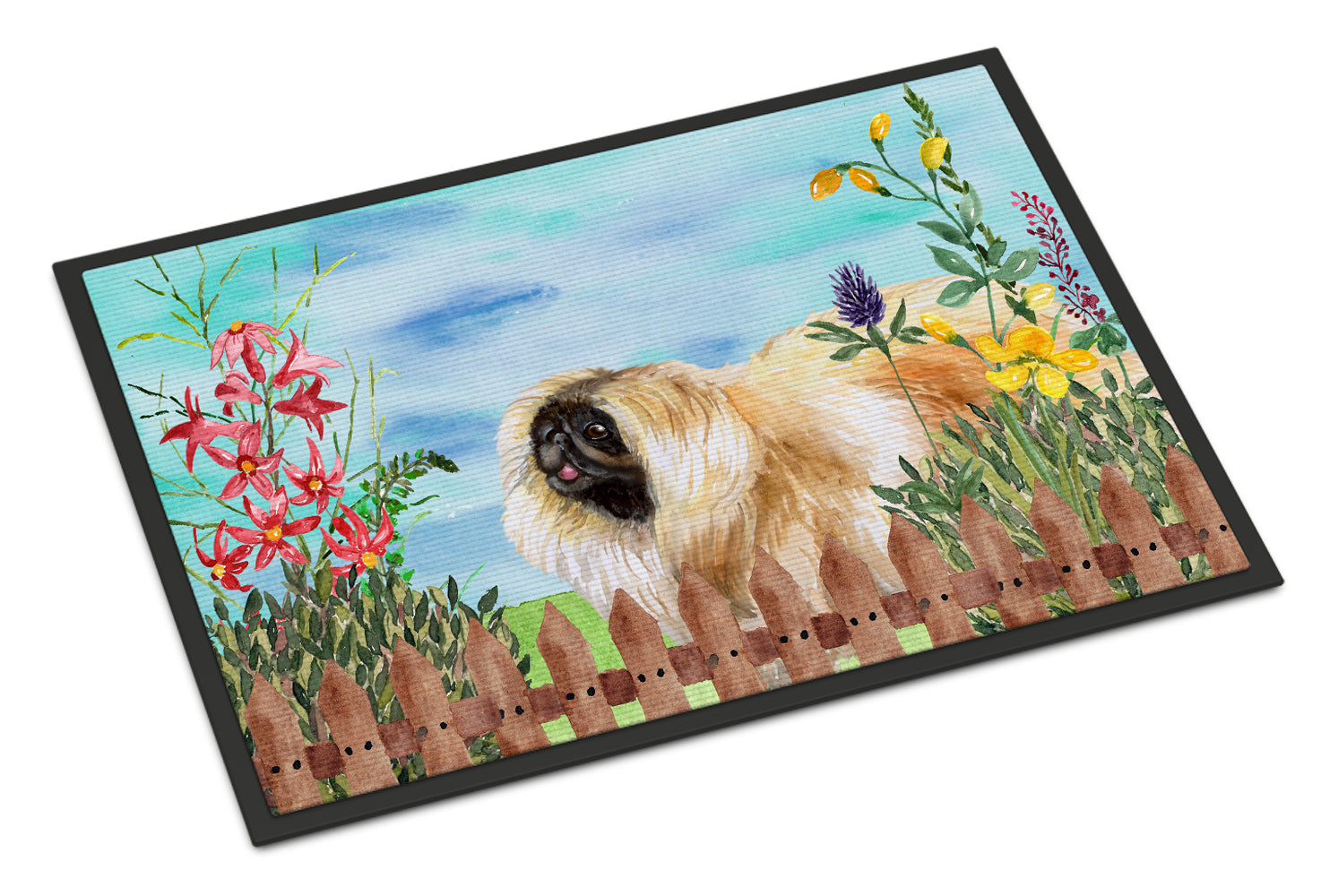 Pekingese Spring Indoor or Outdoor Mat 18x27 CK1243MAT