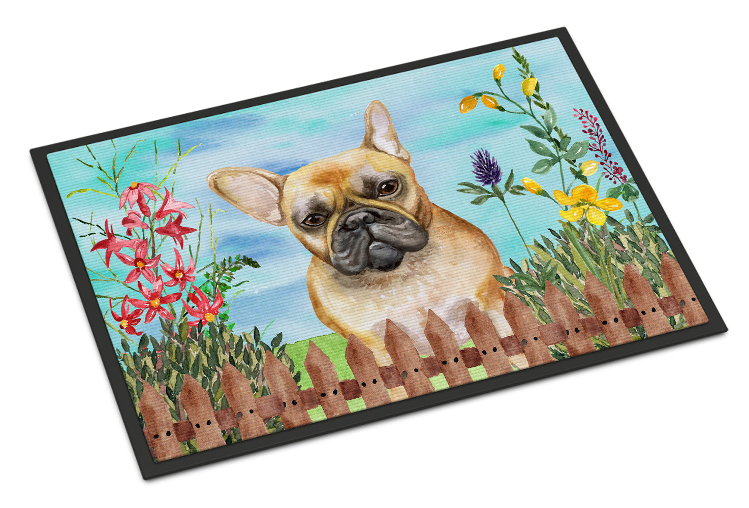 French+Bulldog+Spring+Indoor+or+Outdoor+Mat+18x27+CK1250MAT+-+the-store.com