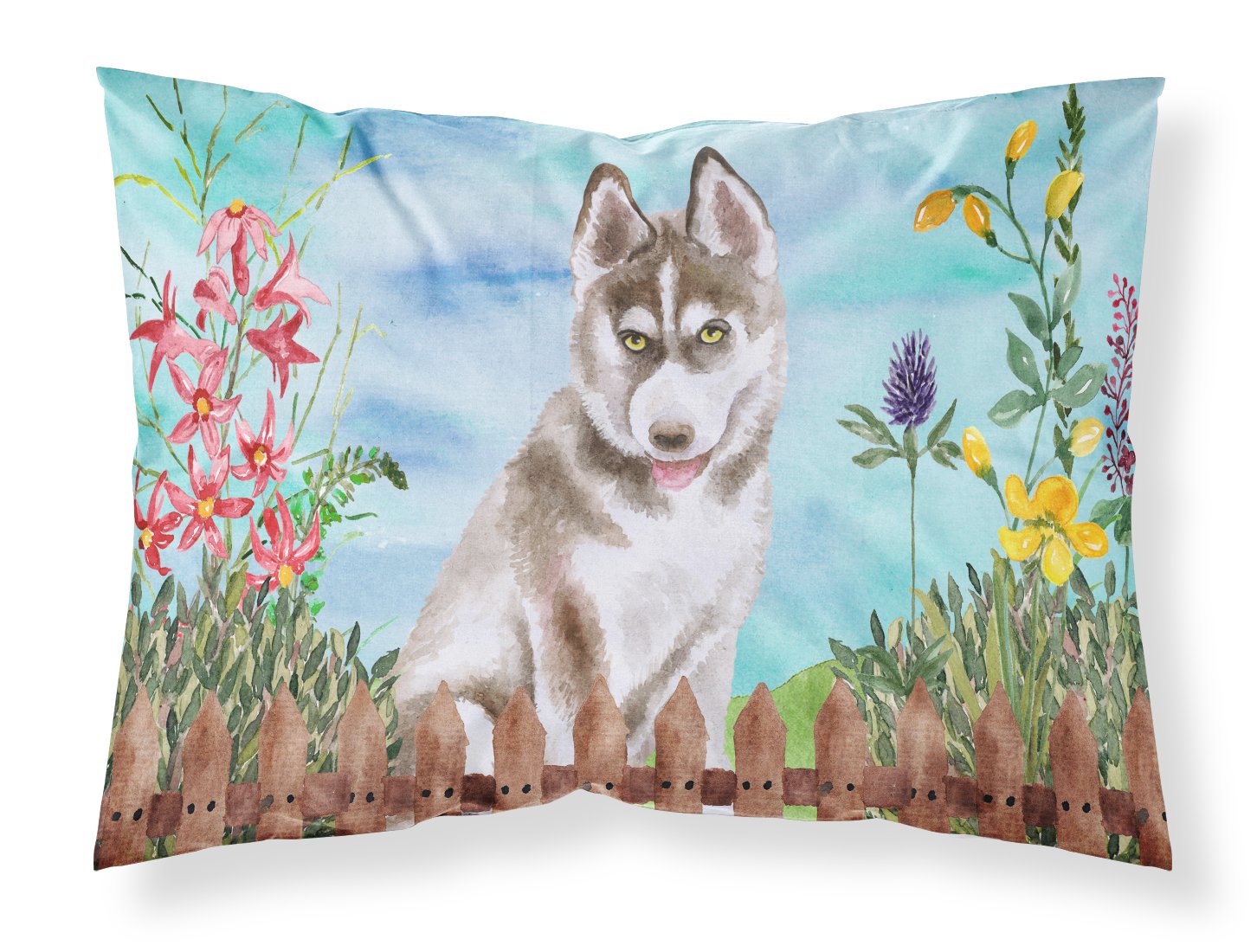 Siberian Husky Grey Spring Fabric Standard Pillowcase CK1258PILLOWCASE