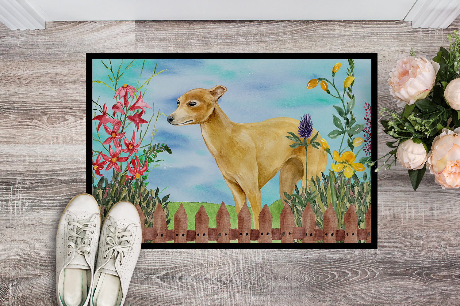 Italian Greyhound Spring Indoor or Outdoor Mat 18x27 CK1260MAT