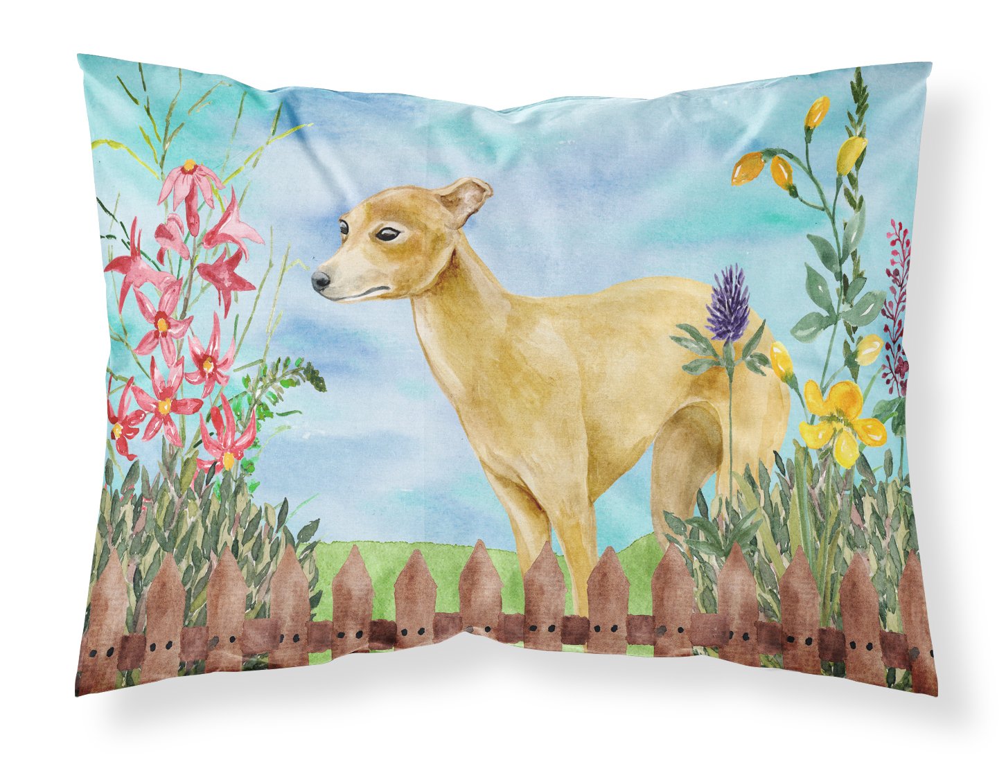 Italian Greyhound Spring Fabric Standard Pillowcase CK1260PILLOWCASE