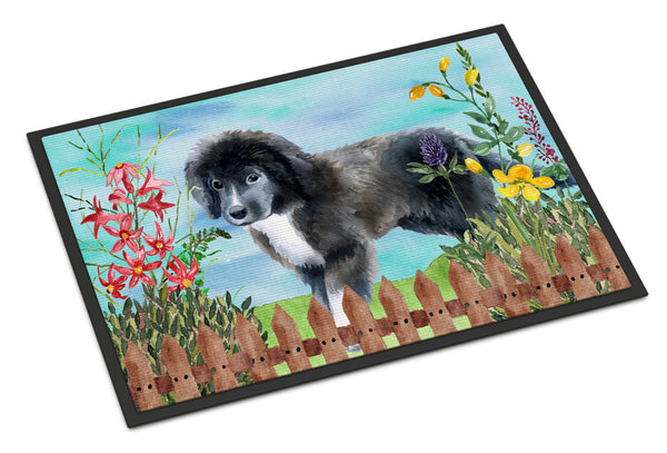 Newfoundland Puppy Spring Indoor or Outdoor Mat 18x27 CK1261MAT - the-store.com