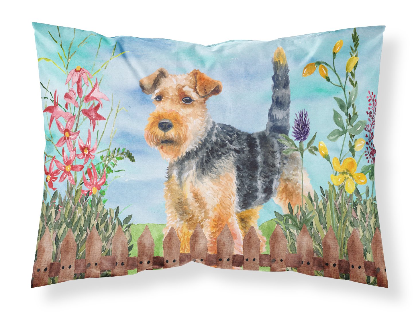 Welsh Terrier Spring Fabric Standard Pillowcase CK1262PILLOWCASE