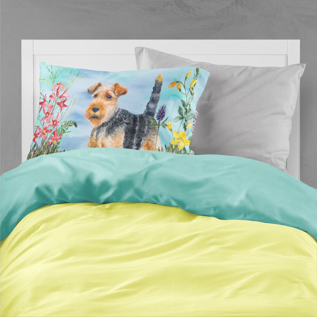 Welsh Terrier Spring Fabric Standard Pillowcase CK1262PILLOWCASE