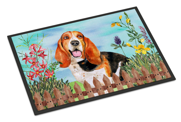 Basset Hound Spring Indoor or Outdoor Mat 18x27 CK1266MAT - the-store.com