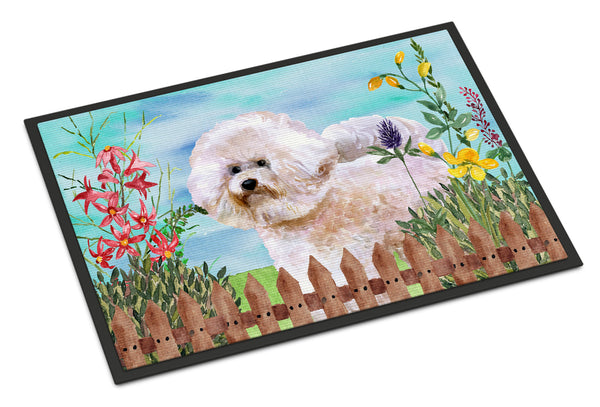 Bichon Frise #2 Spring Indoor or Outdoor Mat 18x27 CK1267MAT - the-store.com