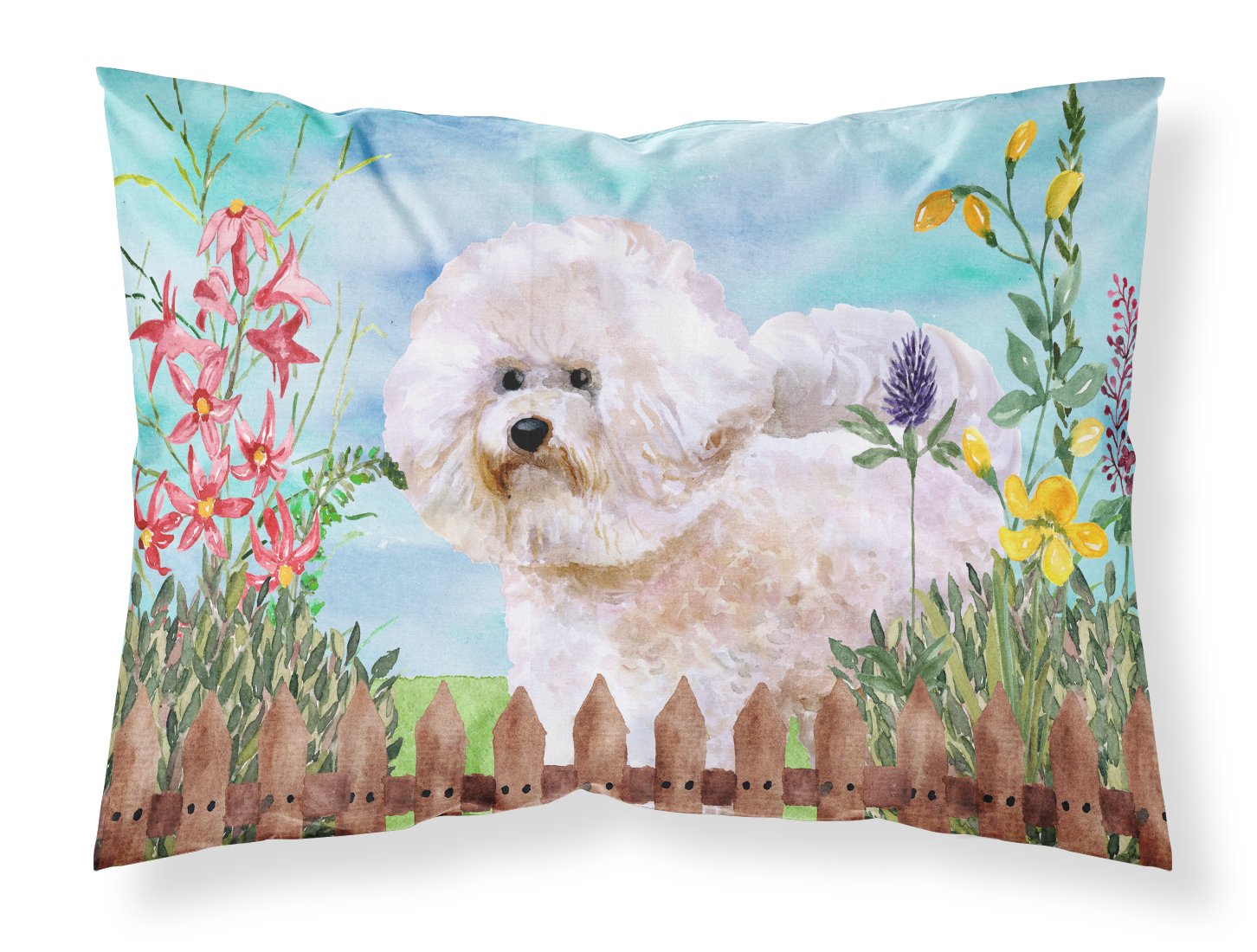 Bichon Frise #2 Spring Fabric Standard Pillowcase CK1267PILLOWCASE