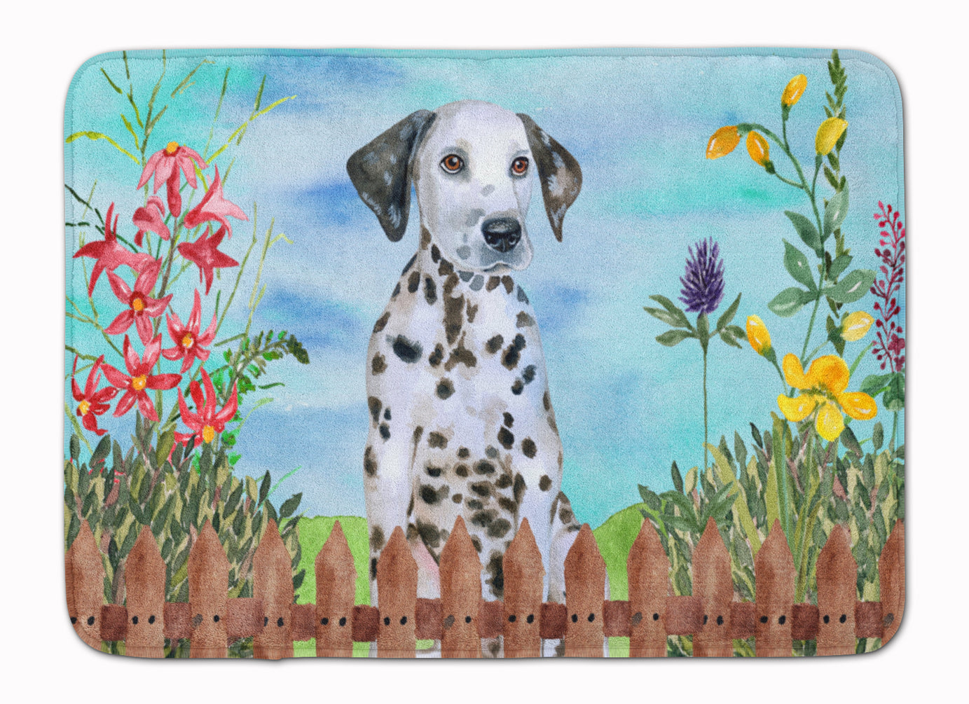 Dalmatian Puppy Spring Machine Washable Memory Foam Mat CK1270RUG