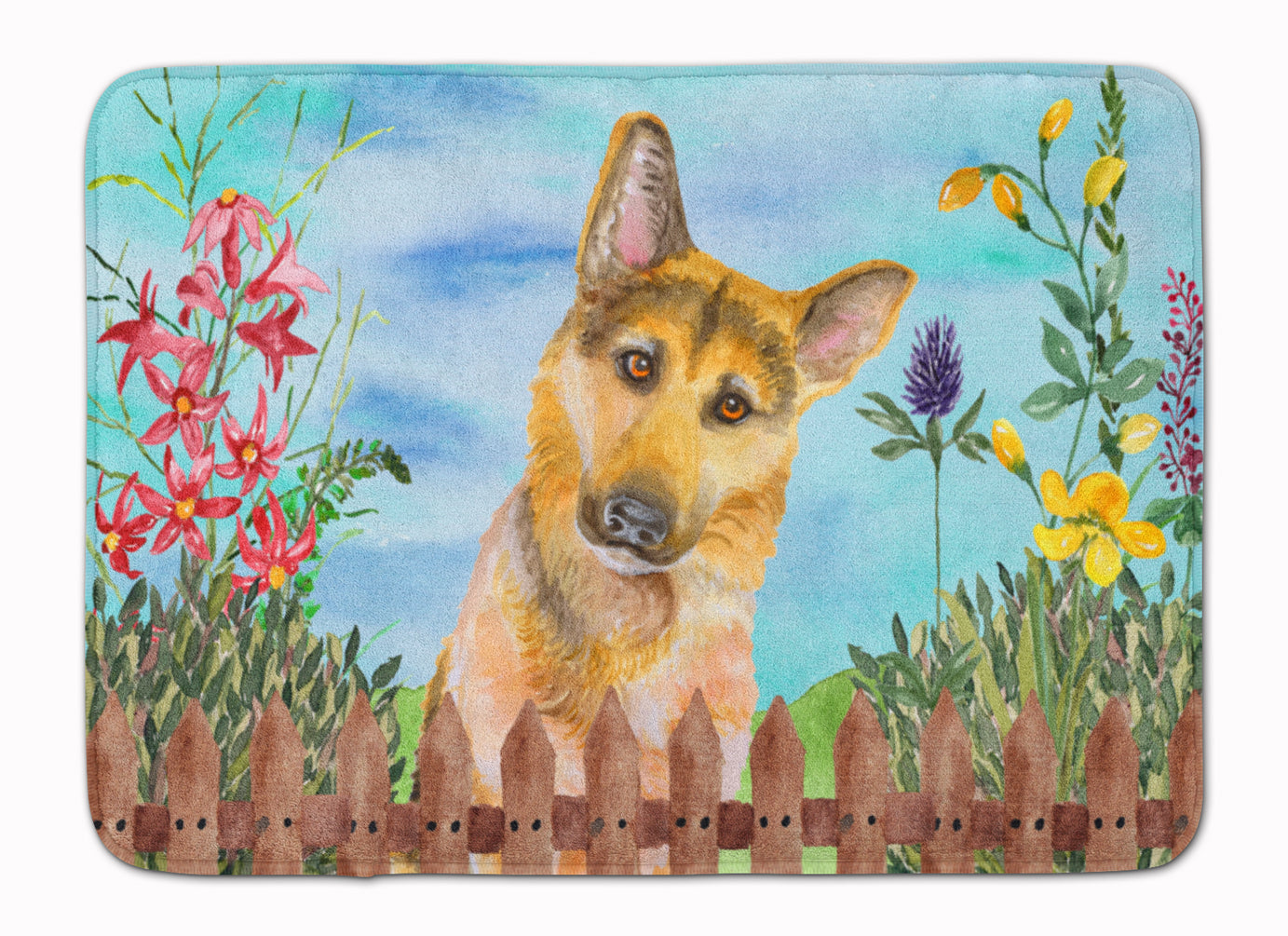 German Shepherd #2 Spring Machine Washable Memory Foam Mat CK1273RUG