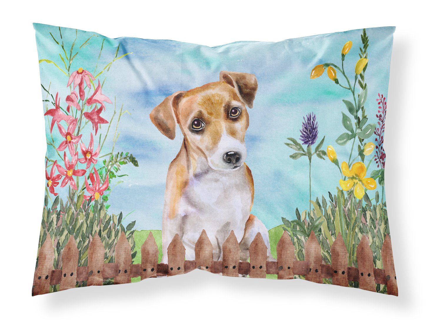 Jack Russell Terrier #2 Spring Fabric Standard Pillowcase CK1275PILLOWCASE