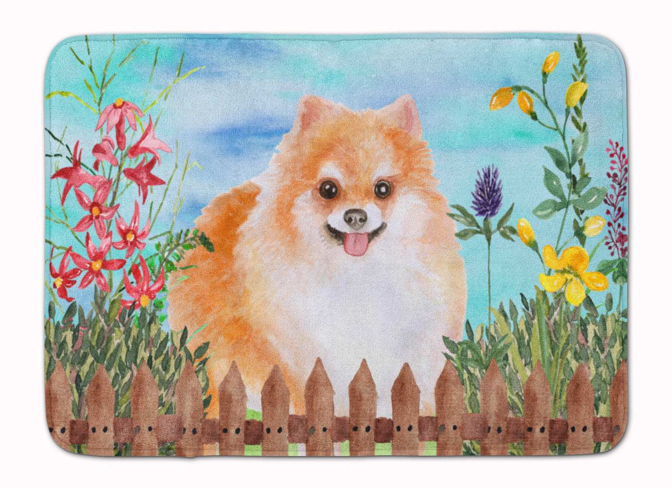 Pomeranian #2 Spring Machine Washable Memory Foam Mat CK1278RUG