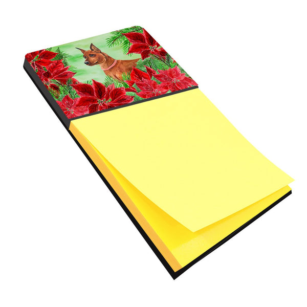 Miniature Pinscher Poinsettas Sticky Note Holder CK1304SN by Caroline's Treasures