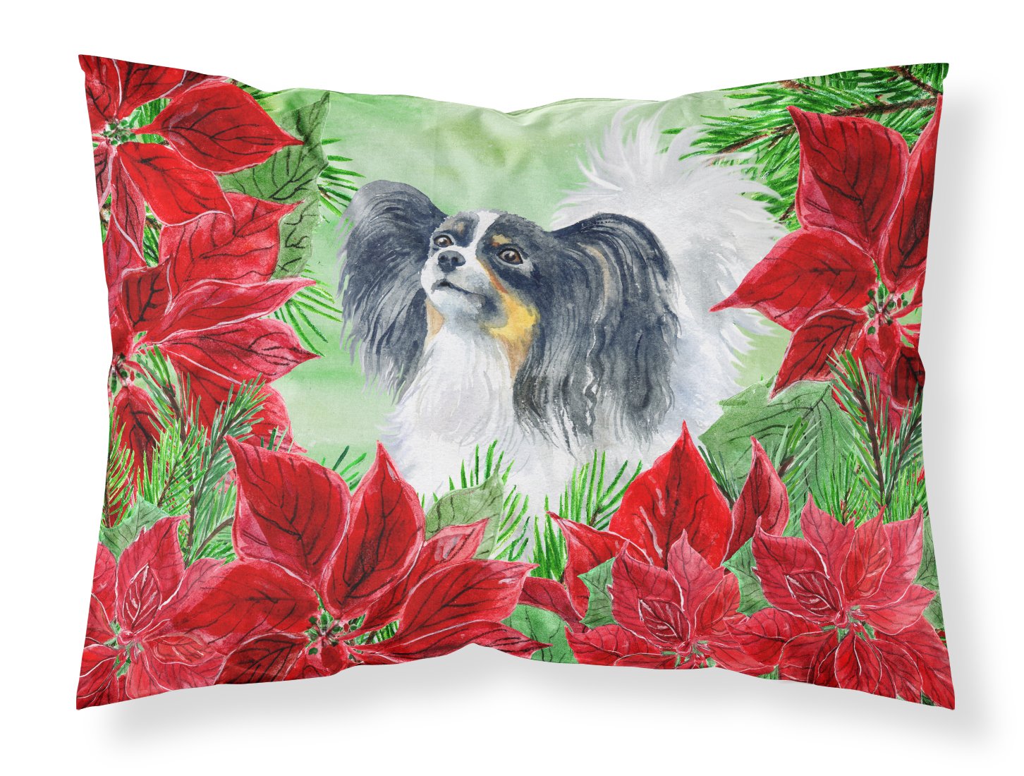 Papillon Poinsettas Fabric Standard Pillowcase CK1305PILLOWCASE