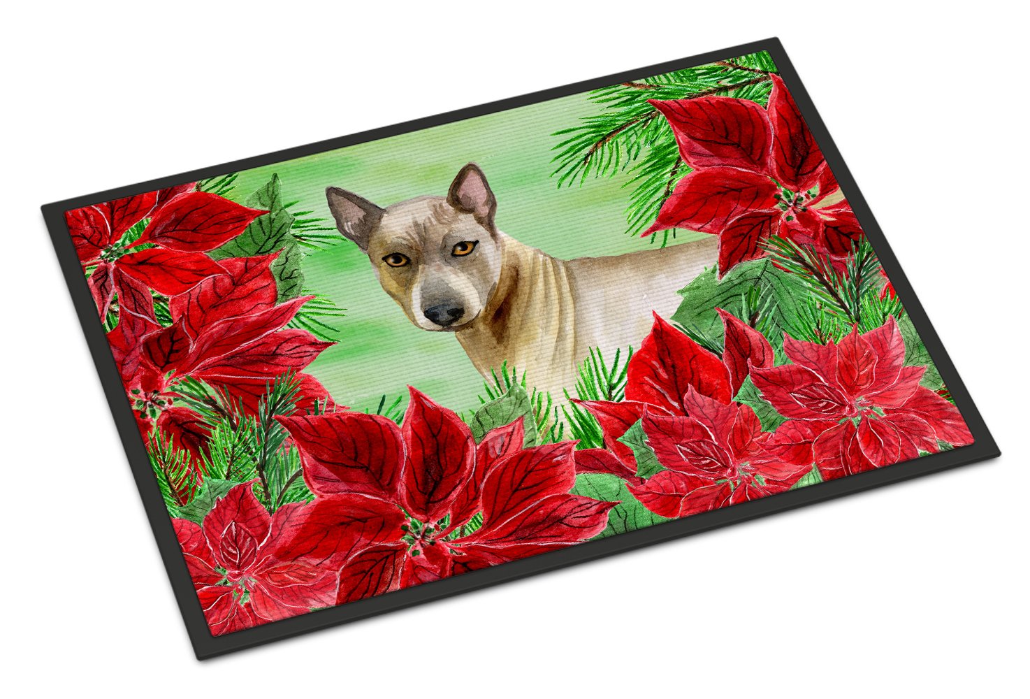 Thai Ridgeback Poinsettas Indoor or Outdoor Mat 24x36 CK1328JMAT